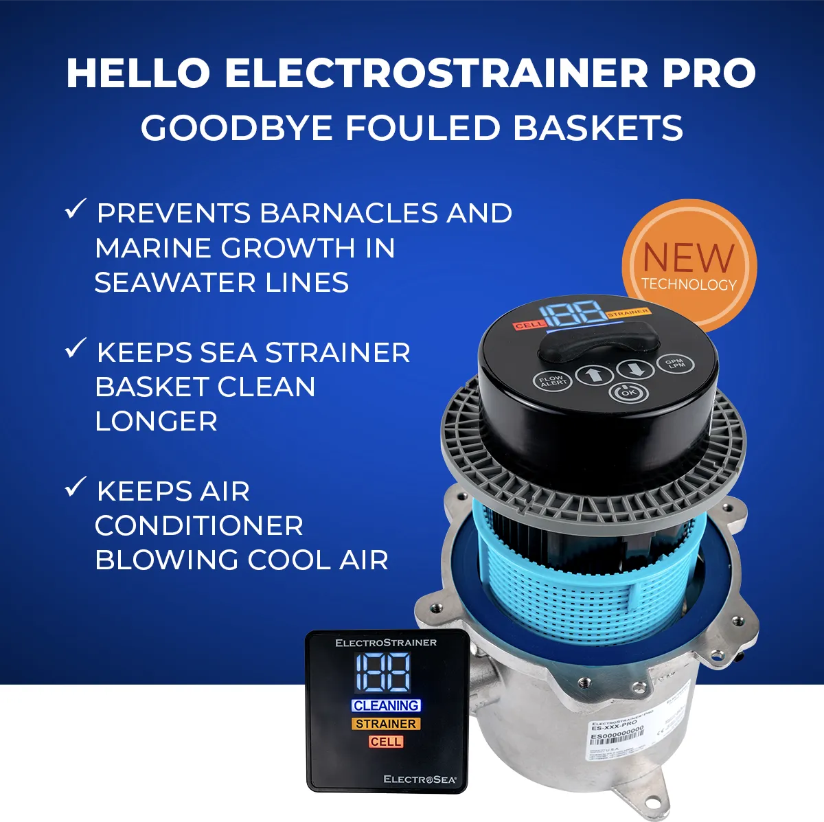 say goodbye to fouled sea strainer baskets with ElectroStrainer Pro