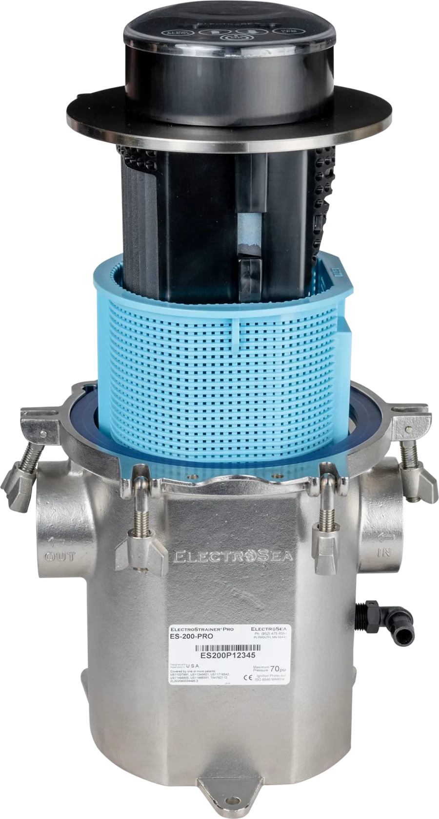 ElectroSea ElectroStrainer Pro ES-200-Pro marine growth prevention system